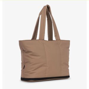 CALPAK Luka Expandable Laptop Tote in Chocolate
